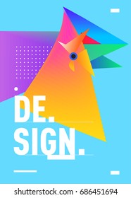 Vector of Triangle Geometric 3d forms. Abstract Modern Backgrounds for Design Festival Poster. Message Presentations or Identity Layouts. Graphic Template and ideas. 