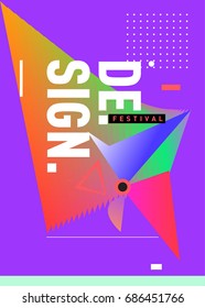 Vector of Triangle Geometric 3d forms. Abstract Modern Backgrounds for Design Festival Poster. Message Presentations or Identity Layouts. Graphic Template and ideas. 
