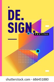 Vector of Triangle Geometric 3d forms. Abstract Modern Backgrounds for Design Festival Poster. Message Presentations or Identity Layouts. Graphic Template and ideas. 