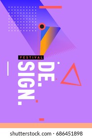 Vector of Triangle Geometric 3d forms. Abstract Modern Backgrounds for Design Festival Poster. Message Presentations or Identity Layouts. Graphic Template and ideas. 