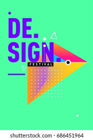 Vector of Triangle Geometric 3d forms. Abstract Modern Backgrounds for Design Festival Poster. Message Presentations or Identity Layouts. Graphic Template and ideas. 