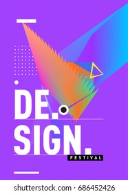 Vector of Triangle Geometric 3d forms. Abstract Modern Backgrounds for Design Festival Poster. Message Presentations or Identity Layouts. Graphic Template and ideas. 