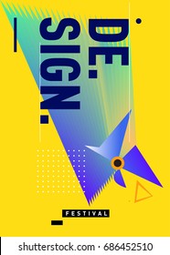 Vector of Triangle Geometric 3d forms. Abstract Modern Backgrounds for Design Festival Poster. Message Presentations or Identity Layouts. Graphic Template and ideas. 