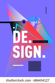 Vector of Triangle Geometric 3d forms. Abstract Modern Backgrounds for Design Festival Poster. Message Presentations or Identity Layouts. Graphic Template and ideas. 