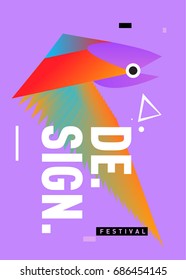 Vector of Triangle Geometric 3d forms. Abstract Modern Backgrounds for Design Festival Poster. Message Presentations or Identity Layouts. Graphic Template and ideas. 