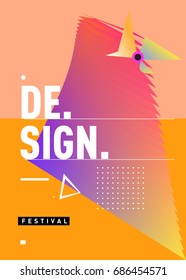 Vector of Triangle Geometric 3d forms. Abstract Modern Backgrounds for Design Festival Poster. Message Presentations or Identity Layouts. Graphic Template and ideas. 