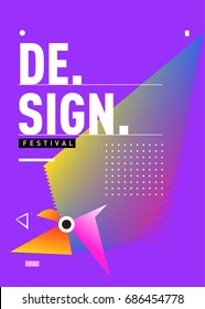 Vector of Triangle Geometric 3d forms. Abstract Modern Backgrounds for Design Festival Poster. Message Presentations or Identity Layouts. Graphic Template and ideas. 