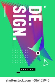 Vector of Triangle Geometric 3d forms. Abstract Modern Backgrounds for Design Festival Poster. Message Presentations or Identity Layouts. Graphic Template and ideas. 
