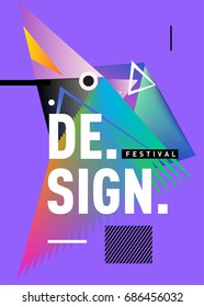 Vector of Triangle Geometric 3d forms. Abstract Modern Backgrounds for Design Festival Poster. Message Presentations or Identity Layouts. Graphic Template and ideas. 
