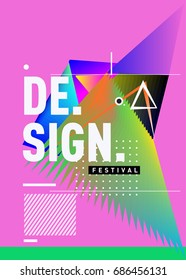 Vector of Triangle Geometric 3d forms. Abstract Modern Backgrounds for Design Festival Poster. Message Presentations or Identity Layouts. Graphic Template and ideas. 
