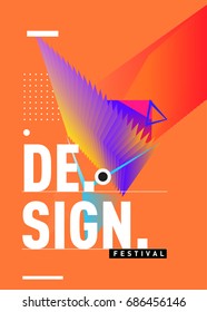 Vector of Triangle Geometric 3d forms. Abstract Modern Backgrounds for Design Festival Poster. Message Presentations or Identity Layouts. Graphic Template and ideas. 
