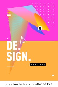 Vector of Triangle Geometric 3d forms. Abstract Modern Backgrounds for Design Festival Poster. Message Presentations or Identity Layouts. Graphic Template and ideas. 
