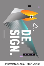 Vector of Triangle Geometric 3d forms. Abstract Modern Backgrounds for Design Festival Poster. Message Presentations or Identity Layouts. Graphic Template and ideas. 
