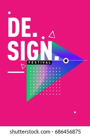 Vector of Triangle Geometric 3d forms. Abstract Modern Backgrounds for Design Festival Poster. Message Presentations or Identity Layouts. Graphic Template and ideas. 
