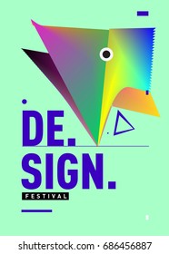 Vector of Triangle Geometric 3d forms. Abstract Modern Backgrounds for Design Festival Poster. Message Presentations or Identity Layouts. Graphic Template and ideas. 
