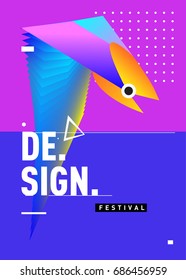 Vector of Triangle Geometric 3d forms. Abstract Modern Backgrounds for Design Festival Poster. Message Presentations or Identity Layouts. Graphic Template and ideas. 
