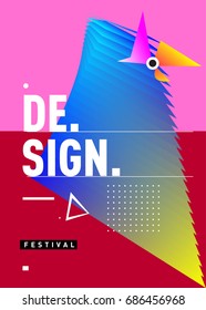 Vector of Triangle Geometric 3d forms. Abstract Modern Backgrounds for Design Festival Poster. Message Presentations or Identity Layouts. Graphic Template and ideas. 
