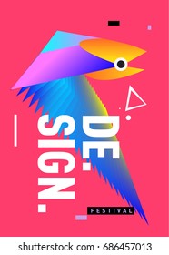 Vector of Triangle Geometric 3d forms. Abstract Modern Backgrounds for Design Festival Poster. Message Presentations or Identity Layouts. Graphic Template and ideas. 
