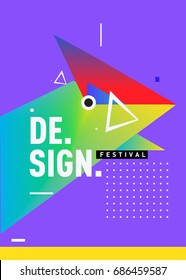 Vector of Triangle Geometric 3d forms. Abstract Modern Backgrounds for Design Festival Poster. Message Presentations or Identity Layouts. Graphic Template and ideas. 