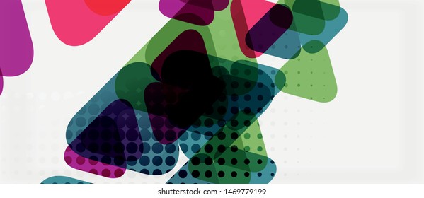 Vector triangle geometric abstract composition background. Retro vector illustration. Ornament illustration. Banner, poster template.