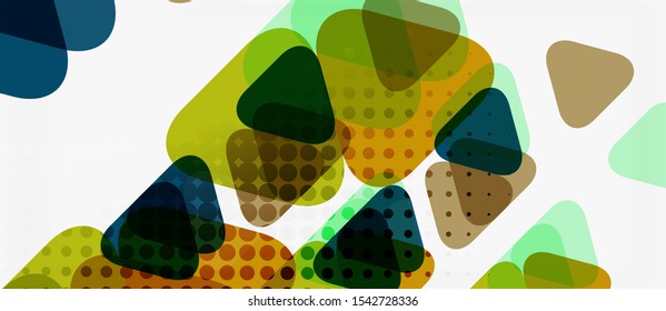 Fundo de composição abstrata geométrica de triângulo vetorial. Ilustração de vetor retrô. Ilustração do ornamento. Banner, modelo de cartaz.