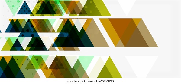 Vector triangle geometric abstract composition background. Retro vector illustration. Ornament illustration. Banner, poster template.