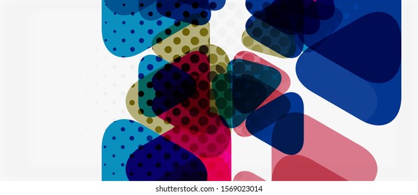 Vector triangle geometric abstract composition background. Retro vector illustration. Ornament illustration. Banner, poster template.