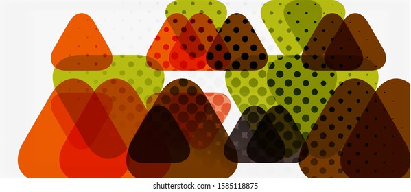 Vector triangle geometric abstract composition background. Retro vector illustration. Ornament illustration. Banner, poster template.