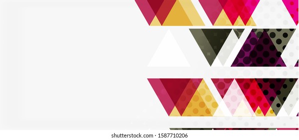 Vector triangle geometric abstract composition background. Retro vector illustration. Ornament illustration. Banner, poster template.