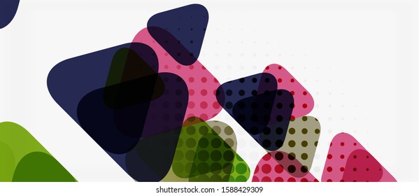 Vector triangle geometric abstract composition background. Retro vector illustration. Ornament illustration. Banner, poster template.