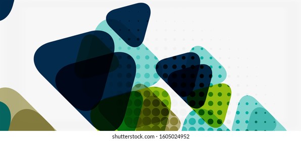 Vector triangle geometric abstract composition background. Retro vector illustration. Ornament illustration. Banner, poster template.