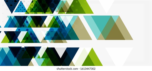 Vector triangle geometric abstract composition background. Retro vector illustration. Ornament illustration. Banner, poster template.