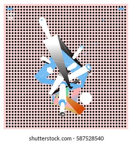 Vector of triangle geometric design. Modern and memphis style banner abstract backgrounds for poster, message presentations or identity layouts.