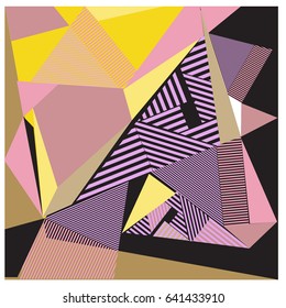 Vector of triangle geometric forms. Modern info banner abstract backgrounds for poster, message presentations or identity layouts. Graphic template and ideas. 
