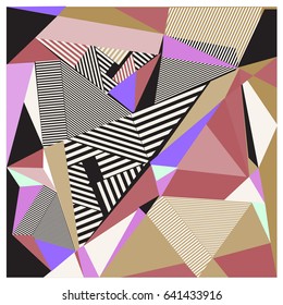 Vector of triangle geometric forms. Modern info banner abstract backgrounds for poster, message presentations or identity layouts. Graphic template and ideas. 
