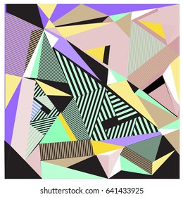 Vector of triangle geometric forms. Modern info banner abstract backgrounds for poster, message presentations or identity layouts. Graphic template and ideas. 