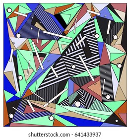 Vector of triangle geometric forms. Modern info banner abstract backgrounds for poster, message presentations or identity layouts. Graphic template and ideas. 