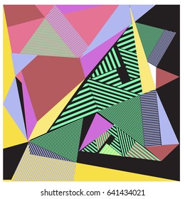 Vector of triangle geometric forms. Modern info banner abstract backgrounds for poster, message presentations or identity layouts. Graphic template and ideas. 