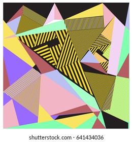Vector of triangle geometric forms. Modern info banner abstract backgrounds for poster, message presentations or identity layouts. Graphic template and ideas. 
