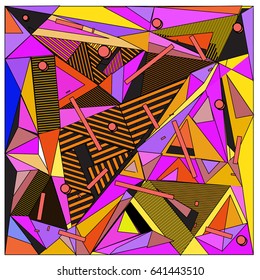 Vector of triangle geometric forms. Modern info banner abstract backgrounds for poster, message presentations or identity layouts. Graphic template and ideas. 