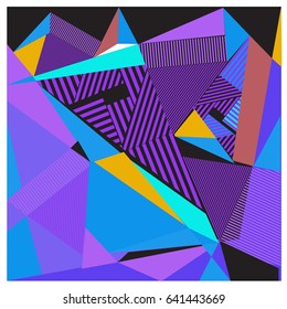 Vector of triangle geometric forms. Modern info banner abstract backgrounds for poster, message presentations or identity layouts. Graphic template and ideas. 