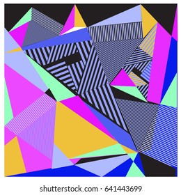 Vector of triangle geometric forms. Modern info banner abstract backgrounds for poster, message presentations or identity layouts. Graphic template and ideas. 