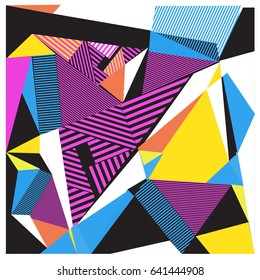 Vector of triangle geometric forms. Modern info banner abstract backgrounds for poster, message presentations or identity layouts. Graphic template and ideas. 