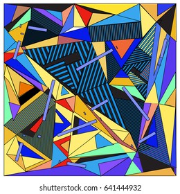 Vector of triangle geometric forms. Modern info banner abstract backgrounds for poster, message presentations or identity layouts. Graphic template and ideas. 