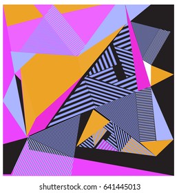 Vector of triangle geometric forms. Modern info banner abstract backgrounds for poster, message presentations or identity layouts. Graphic template and ideas. 