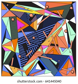 Vector of triangle geometric forms. Modern info banner abstract backgrounds for poster, message presentations or identity layouts. Graphic template and ideas. 