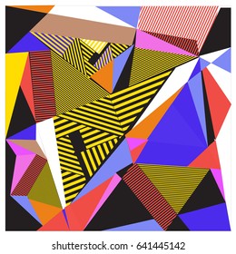 Vector of triangle geometric forms. Modern info banner abstract backgrounds for poster, message presentations or identity layouts. Graphic template and ideas. 