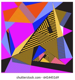 Vector of triangle geometric forms. Modern info banner abstract backgrounds for poster, message presentations or identity layouts. Graphic template and ideas. 