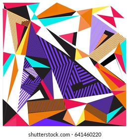 Vector of triangle geometric forms. Modern info banner abstract backgrounds for poster, message presentations or identity layouts. Graphic template and ideas. 