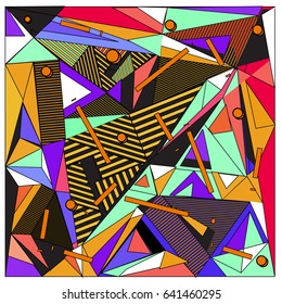 Vector of triangle geometric forms. Modern info banner abstract backgrounds for poster, message presentations or identity layouts. Graphic template and ideas. 